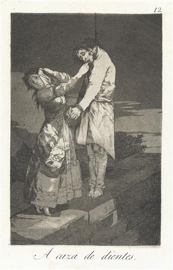 FRANCISCO JOSÉ DE GOYA Collection of 20 aqautints with etching from Los Caprichos.